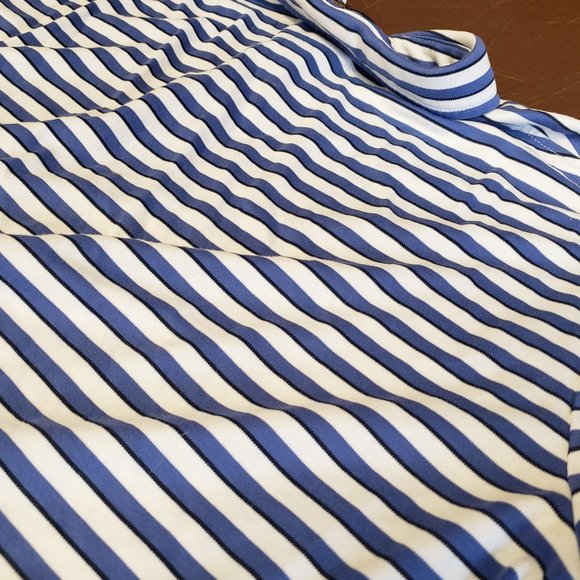 Polo Ralph Lauren L Blue Striped 3-button Polo with Navy Pony (Mens") - Picture 5 of 7